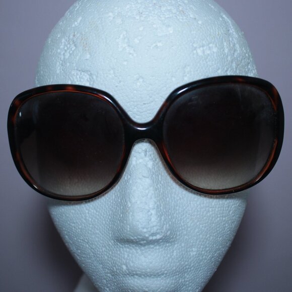 Dior Oversized Square Tortoise Acetate Sunglasses Monogram Metal Logo